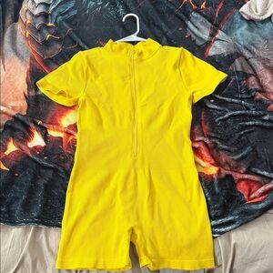 Vibrant Yellow Short Sleeve Romper